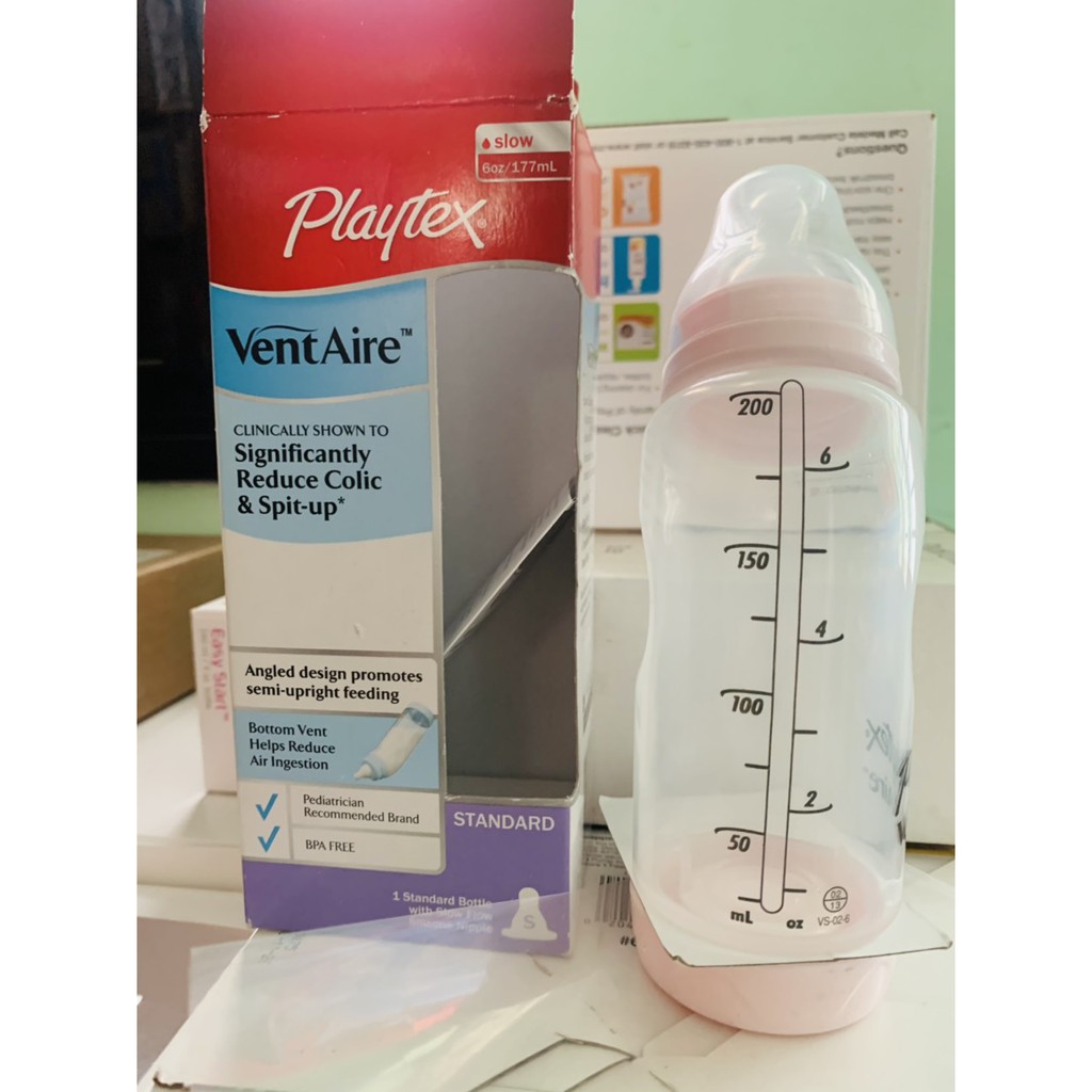 Bình sữa Playtex Ventaire cổ thường 200ml, 266ml