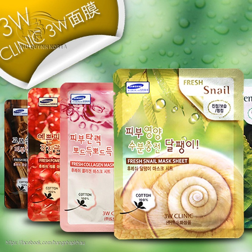 Bịch Mặt Nạ Dưỡng Da 3w Clinic Fresh Mask