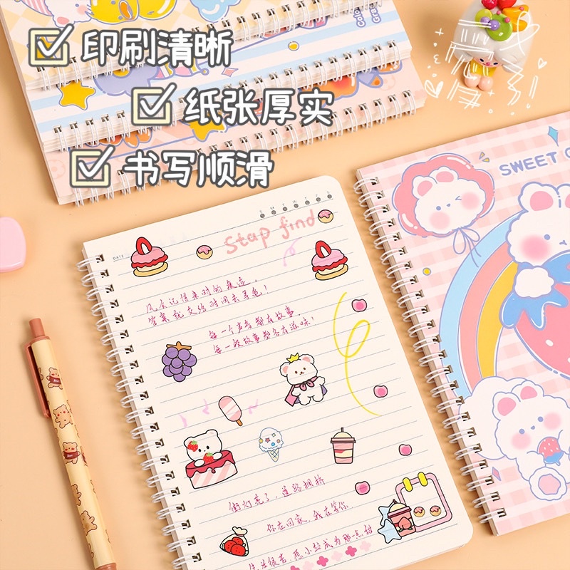 🌸Sổ lò xo A5 120 trang vở kẻ ngang màu sắc dễ thương🌸