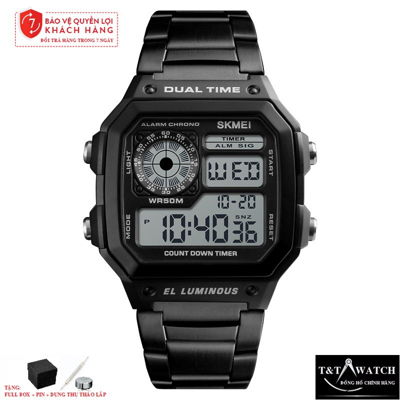 ĐỒNG HỒ NAM SKMEI 1335 DÂY THÉP CAO CẤP, ĐỒNG HỒ ĐIỆN TỬ