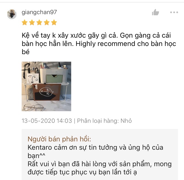 Kệ để đồ bàn học , nhà bếp mini nhỏ gọn ulzzang có thể ghép 2 tầng