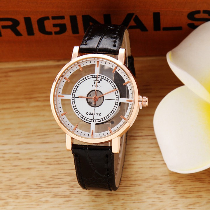 ĐỒNG HỒ NAM NỮ ROSIVGA 1, DÂY DA, MẶT TRÒN, THIẾT KẾ TRỜI TRANG Bán lẻ giá sỉ