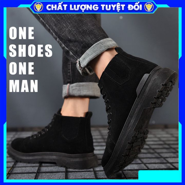 [HÀNG CAO CẤP]Giày Da Cao Cấp, Giày Boot Nam Da Lộn Cao Cổ Đẹp Hàn Quốc MenShoes
