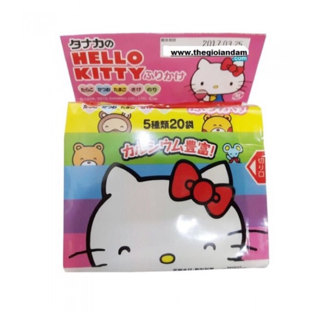 [Mã FMCG8 giảm 8% đơn 500K] Gia vị rắc cơm Kitty 20 gói nhỏ với 5 vi khác nhau