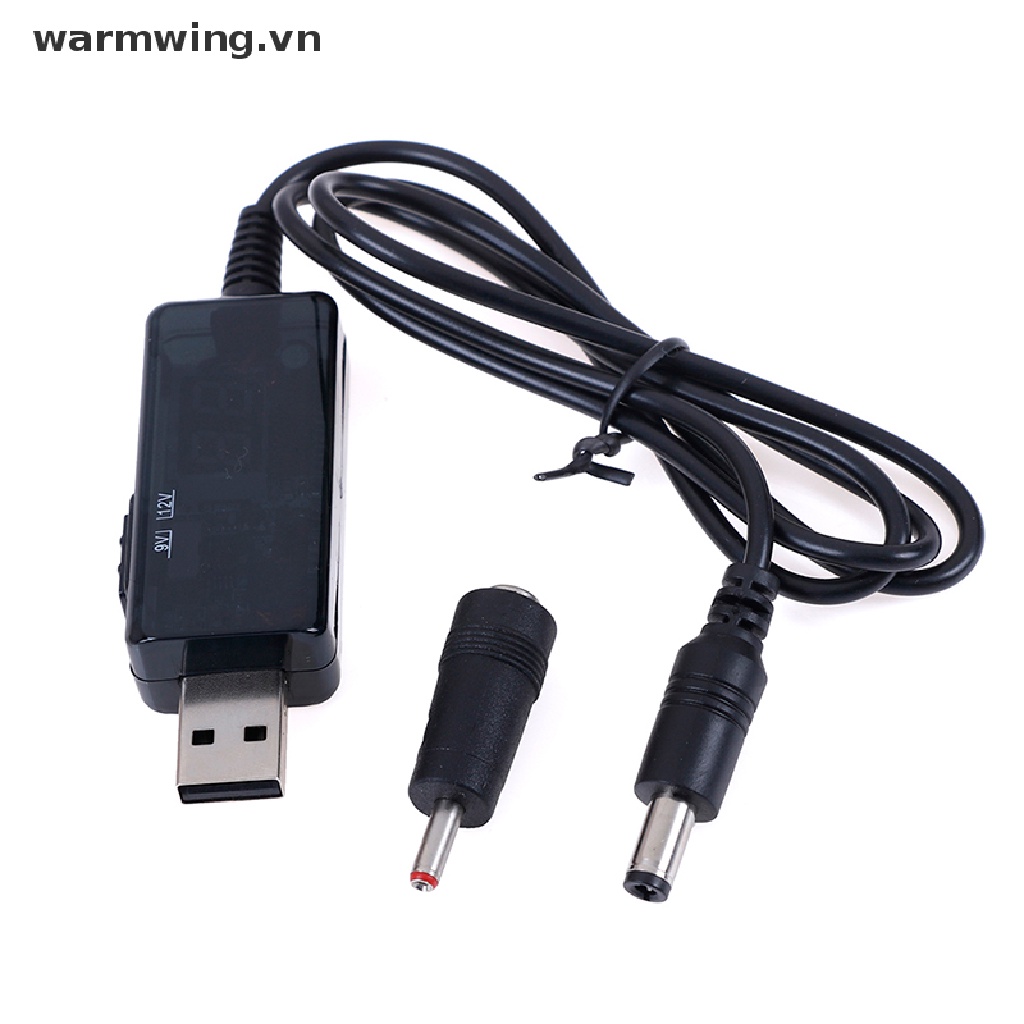 【warmwing】 Usb booster cable 5V step up to 9V 12V voltage converter 1A step-up display .