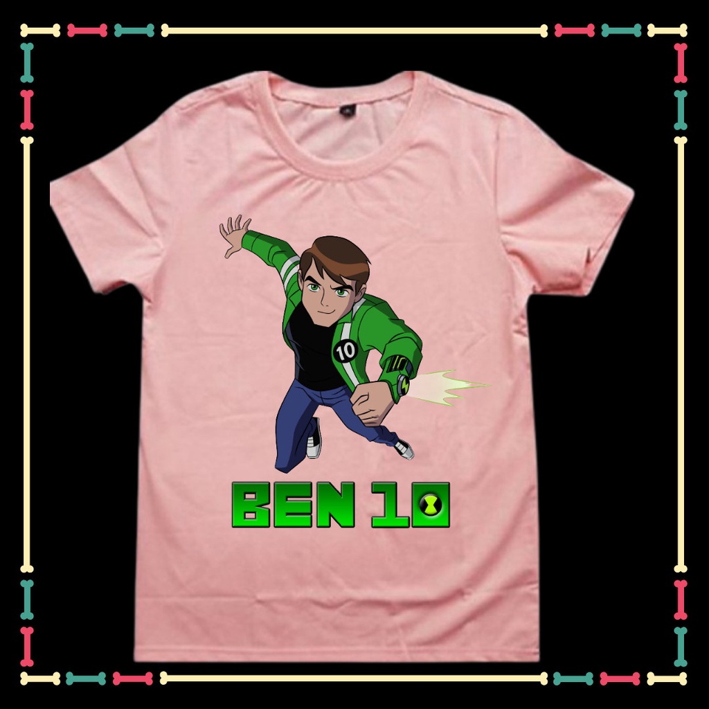 Aó Thun Benten Ben 10 tay ngắn đủ size áo màu áo cho bé trai