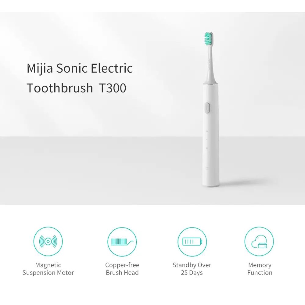 Bàn chải điện Xiaomi Mijia T300 - Bàn chải đánh răng pin sạc kháng nước ipx7 bảo vệ nướu