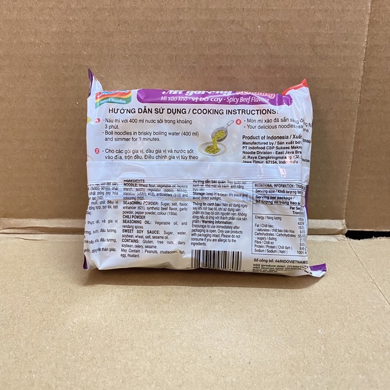 [91g][Bò Xào Cay] Gói Mỳ Trộn Khô Indomie | BigBuy360 - bigbuy360.vn