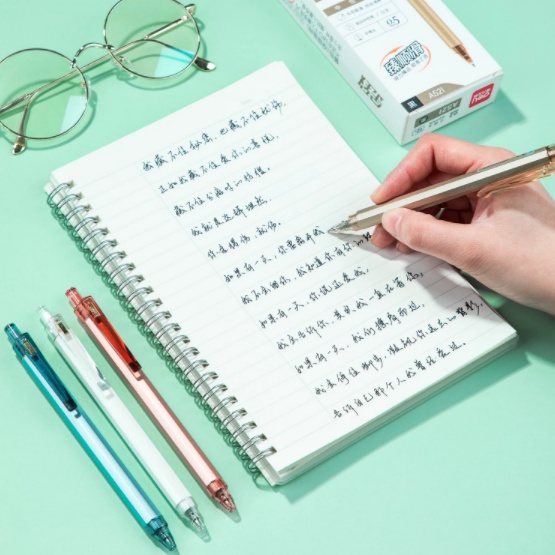 Bút mực Gel ngòi 0.5mm màu đen có thể thu gọn tiện dụng cho trường học/ văn phòng