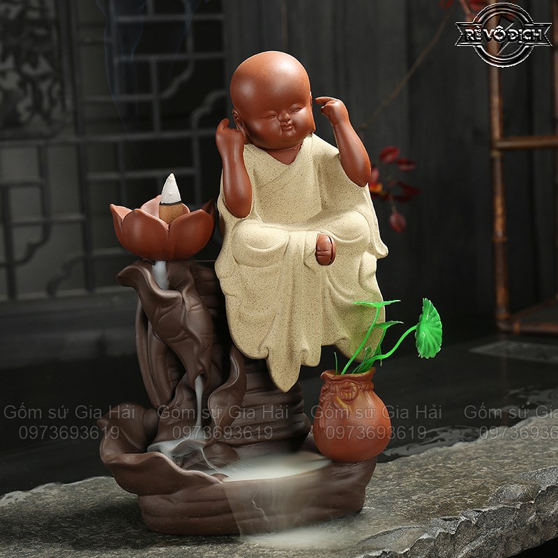 Thác khói trầm hương/thác khói đốt trầm tam không+tặng 5 nụ Trầm của shop.