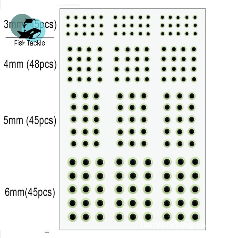 Set 183 Mồi Câu Cá Dạ Quang Đường Kính 3mm/4mm/5mm/6mm