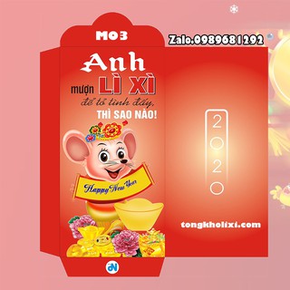 BAO LÌ XÌ 2020 COMBO 10 MẪU CHỈ DÀNH CHO KHÁCH SỈ (MẪU NGẪU NHIÊN)