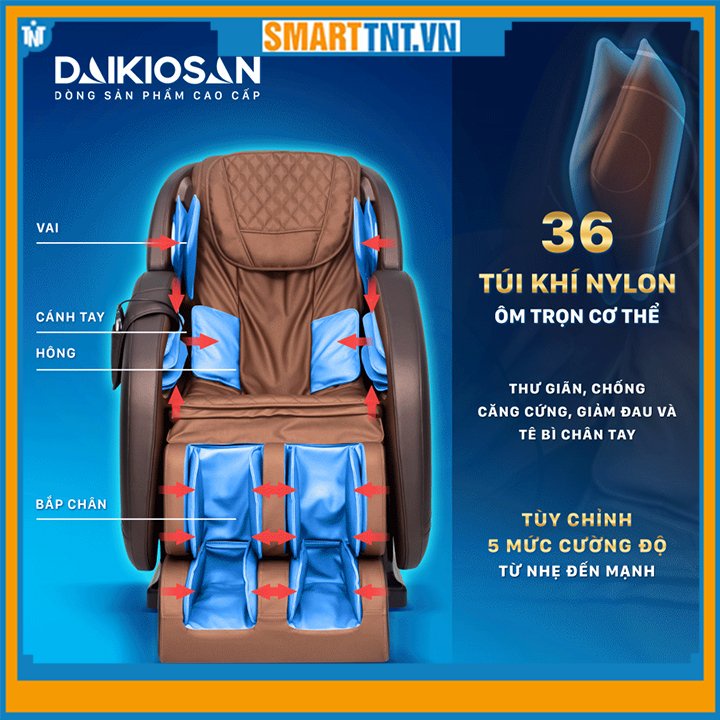 Ghế Massage sang trọng hàng chính hãng Daikiosan DVGM-10002 cao cấp