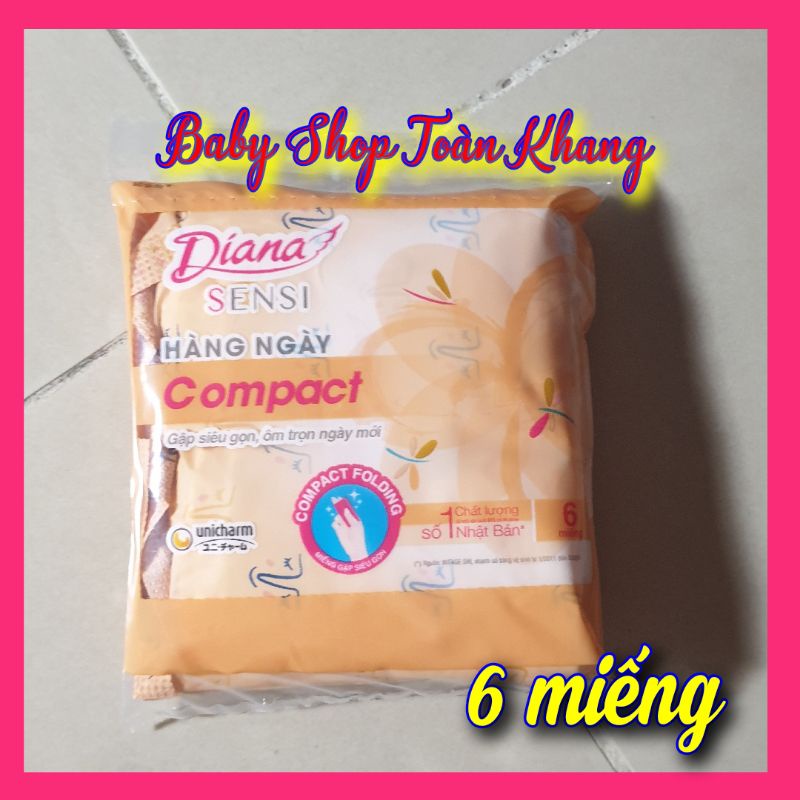 💥GÓI 6 MIẾNG BVS HÀNG NGÀY COMPACT GẬP SIÊU GỌN