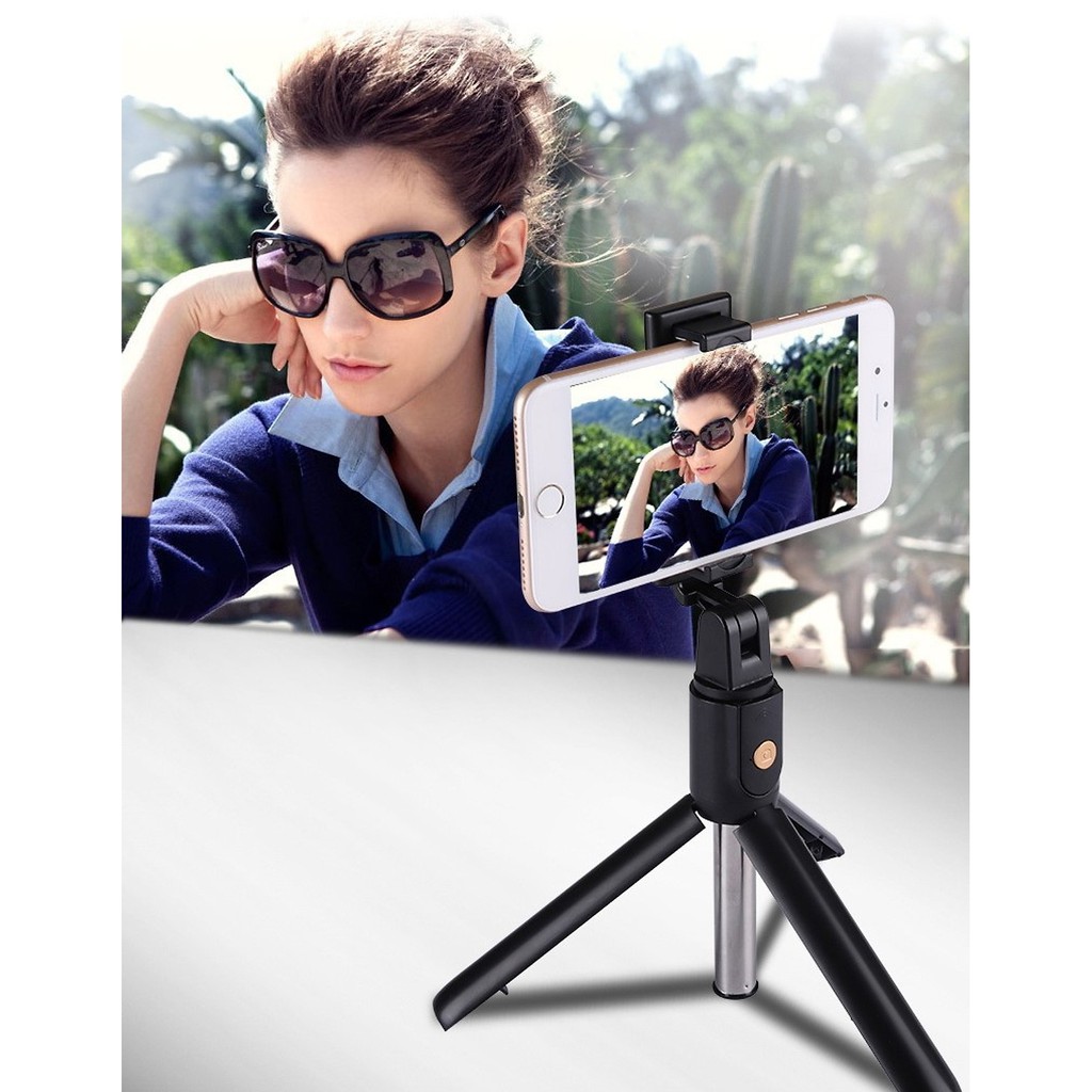 Gậy chụp hình ảnh tự sướng có Tripod 3 chân đa năng, kèm điểu khiển bluetooth K07