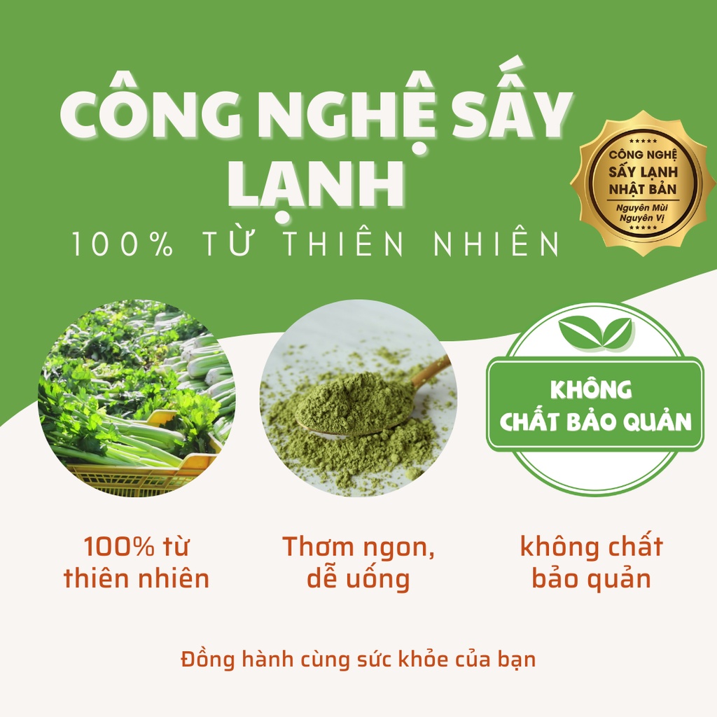 Combo bột Cần tây và trà Detox chanh sả Bamboo hỗ trợ gảm cân, tốt cho sức khỏe