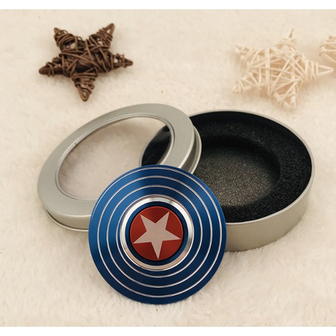 Đồ Chơi Con Quay Cao Cấp Fidget Spinner Captain America ( Đội Trưởng Mỹ ) Cực Chất