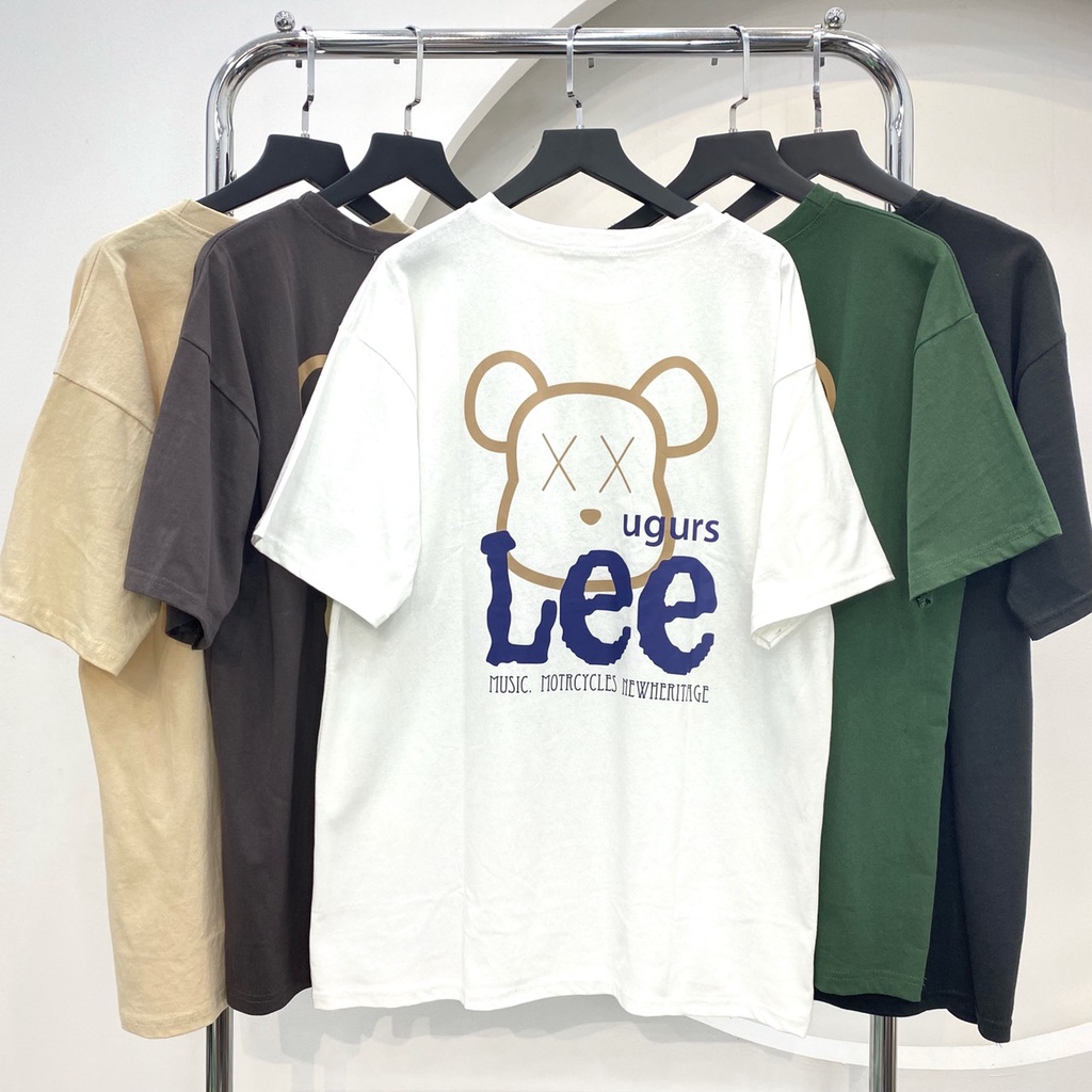 Áo thun 3158 tay lỡ nam nữ Lee, áo phông unisex form rộng cotton oversize- Linh Top