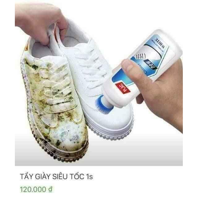 Nước lau giày trắng, túi xách siêu sạch có đầu chà
