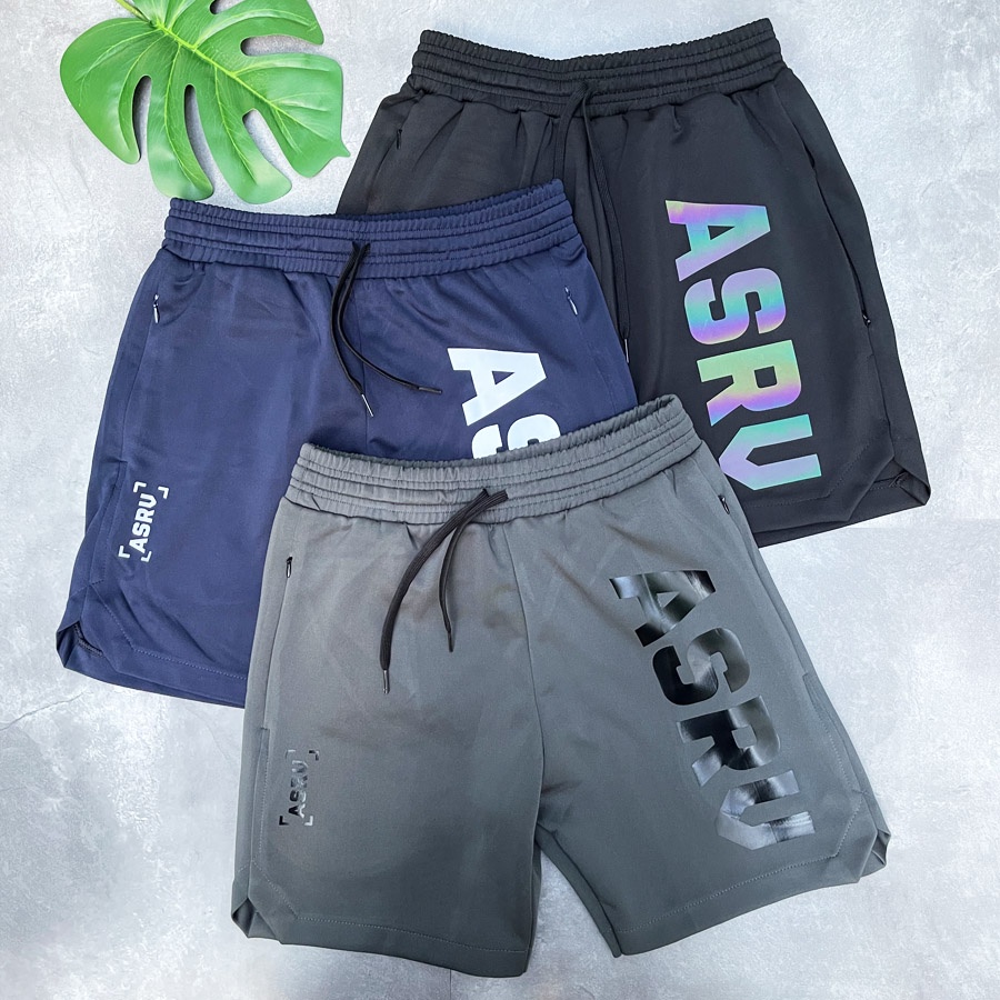 QUẦN THỂ THAO NAM - Short ASRV Thun Poly Siêu Chất - Gym - Chạy Bộ
