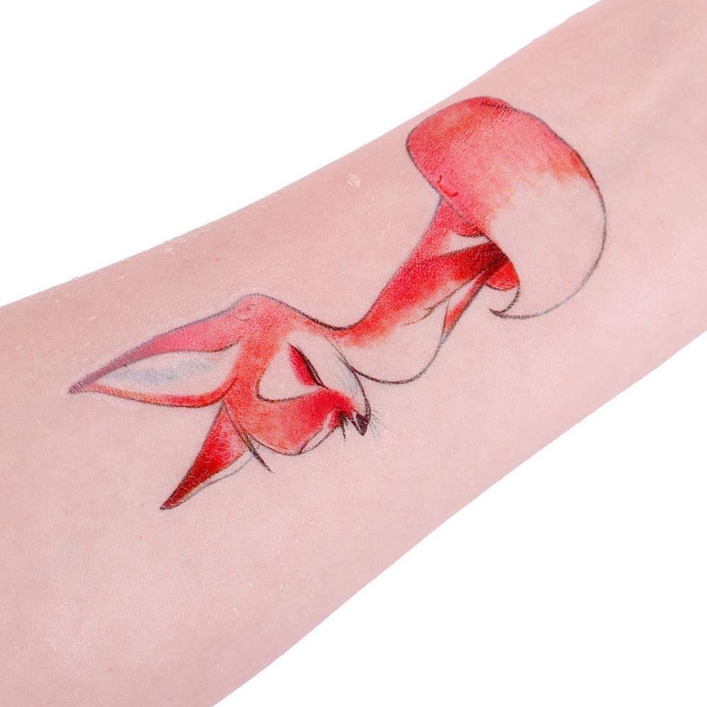 Hw Hình Xăm Dán Tạm Thời Chống Nước Hình Cáo Nhiều Màu Kích Thước 105mm*60mm