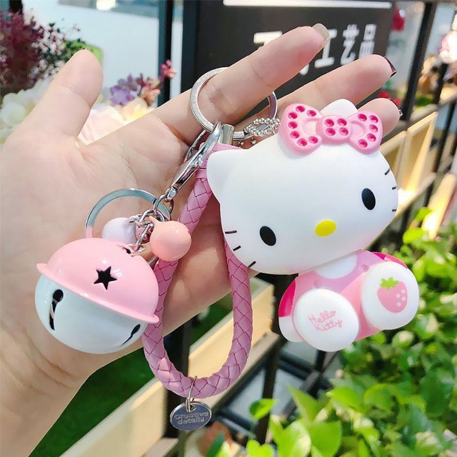 MÓC KHÓA CHUÔNG HELLO KITTY &amp; DORAEMON