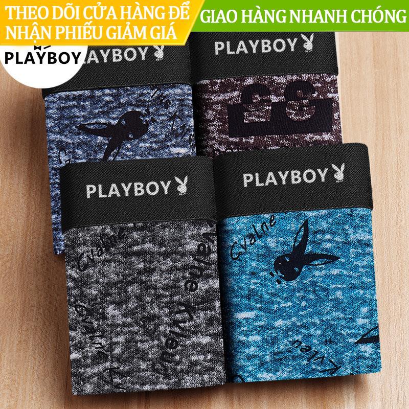 ☇Quần sịp nam đóng hộp Playboy VIP, quần đùi nam , quần đùi nam, cotton đồng màu, quần tây thoáng khí thương hiệu hợp th