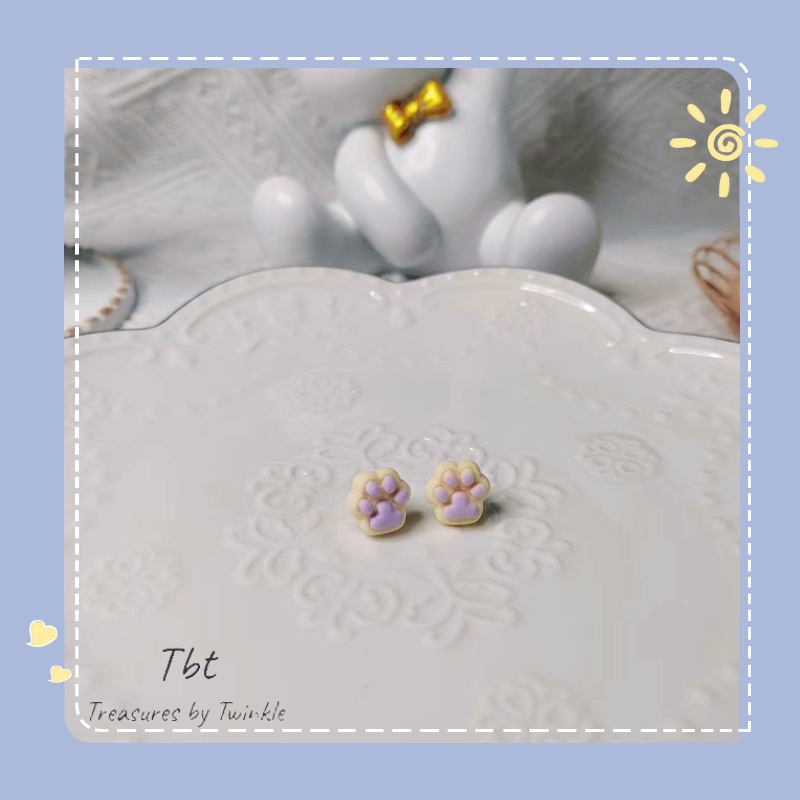 Bông Tai Hình Móng Vuốt Mèo Nhiều Màu Dễ Thương Cho Nữ