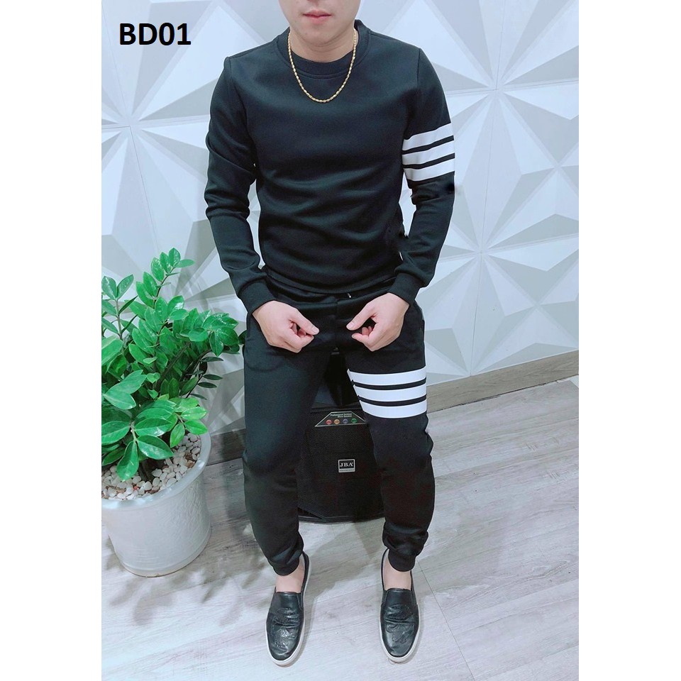 | Xả Hàng | Bộ Nỉ Nam - Bộ Thu Đông Nam Chất Liệu Nỉ Bóng Lót Mềm Mịn - BD01 - Xưởng May Trung Kiên.
