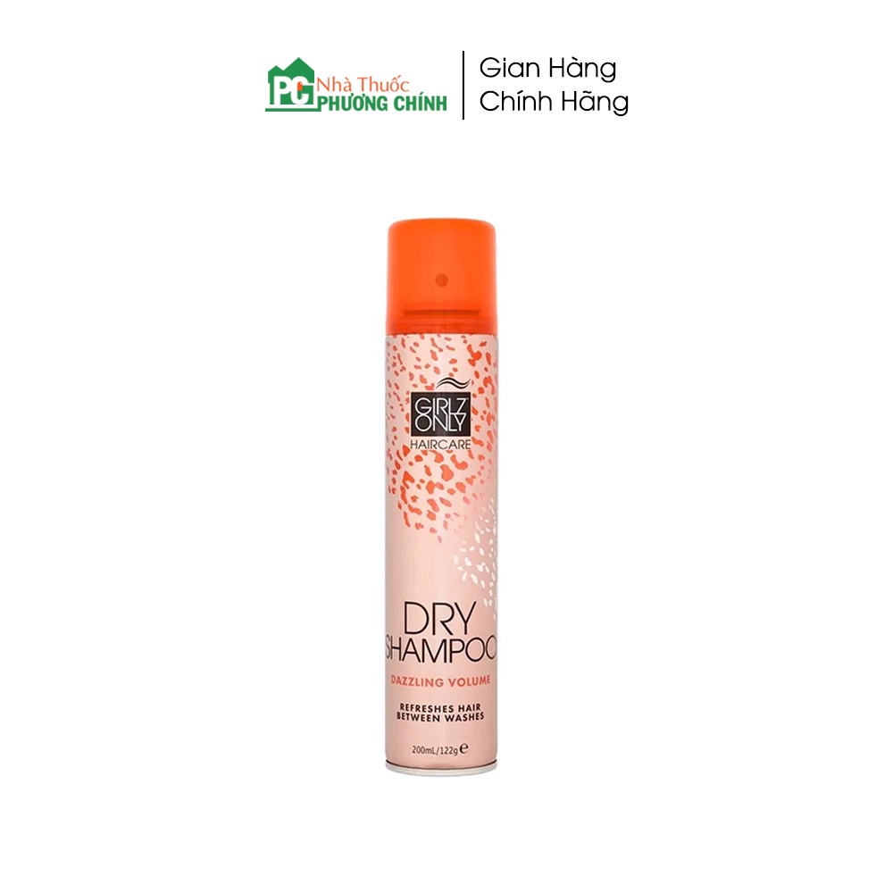 Dầu Gội Khô Girlz Only Dry Shampoo 200ml - Giúp Tóc Sạch, Bồng Bềnh, Thơm Trong &quot;Tích Tắc&quot;