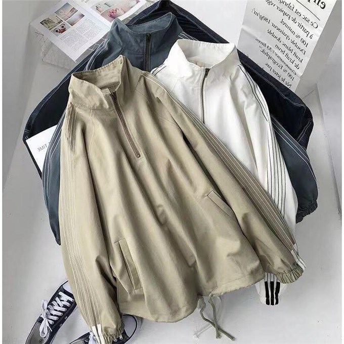 Áo Khoác Tay Dài Màu Trơn Phong Cách Nhật Bản Size S-2Xl Cho Nam Nữ | BigBuy360 - bigbuy360.vn