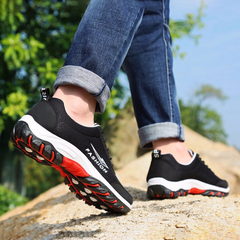 Giày Sneaker nam, Giày thể thao vải nam, 2 màu đen - xanh, đế cao su 2 lớp, có rãnh chống bắn nước, ma sát cao G150 | BigBuy360 - bigbuy360.vn