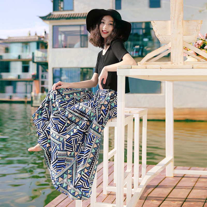 Set Áo Thun Tay Ngắn + Chân Váy Dài Đi Biển 19 Món Thời Trang Cho Nữ | BigBuy360 - bigbuy360.vn