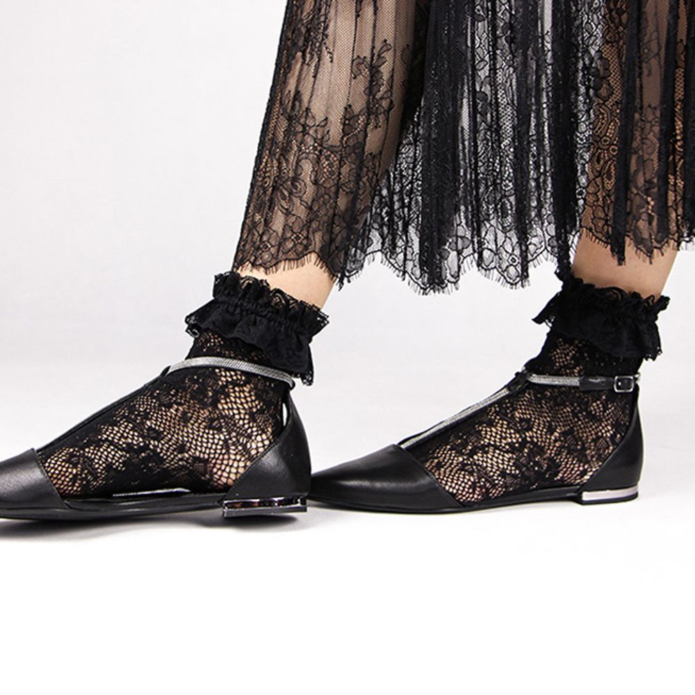 Vớ Lưới Mềm Co Giãn Phối Ren Nhiều Màu Sắc Phong Cách Lolita Thời Trang Cho Nữ