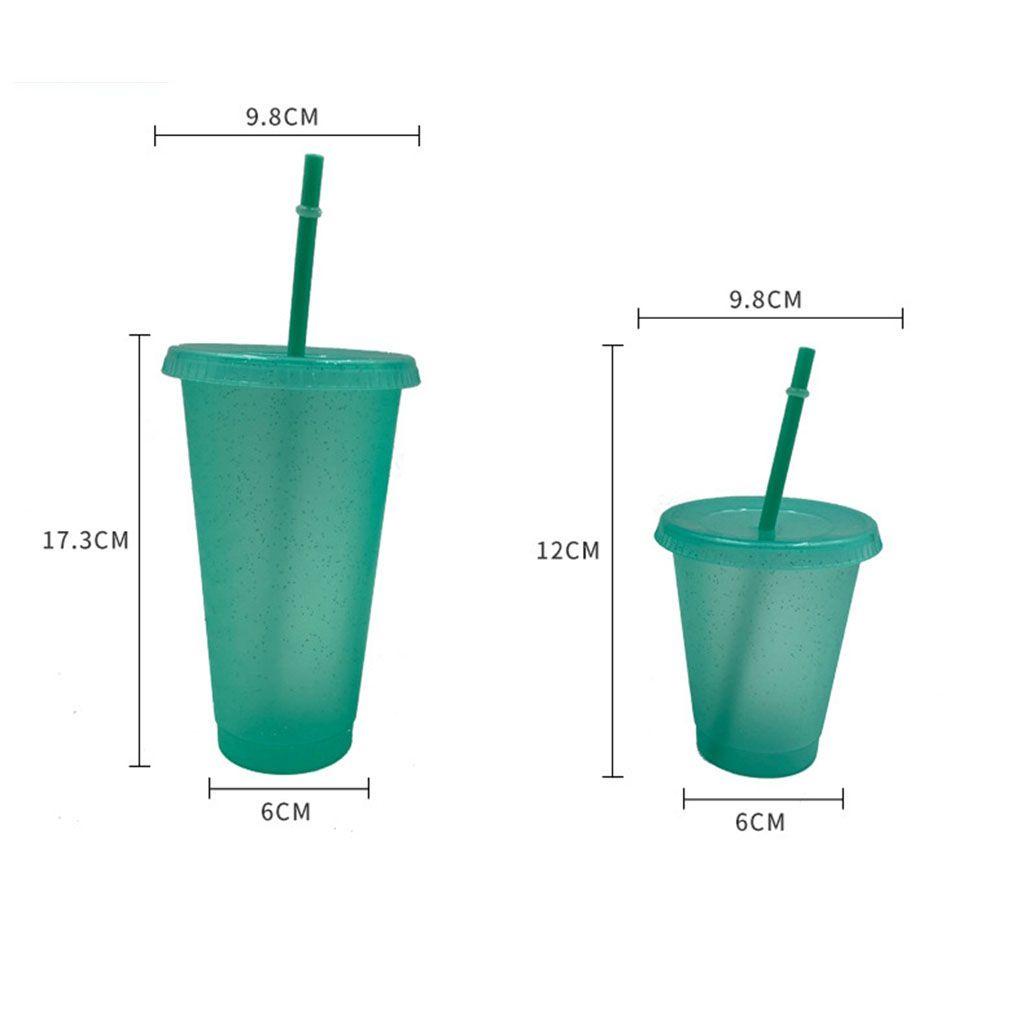 Cốc Uống Nước AUGUSTINA Nhiều Màu Sắc Tùy Chọn Kèm Ống Hút Cá Nhân Hóa Có Thể Tái Sử Dụng