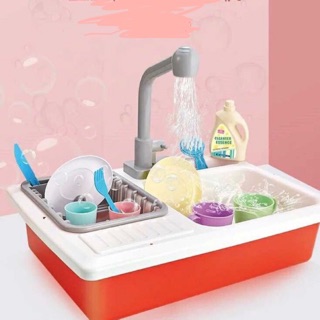 Bộ đồ chơi chậu rửa chén bát có nước thật cho bé