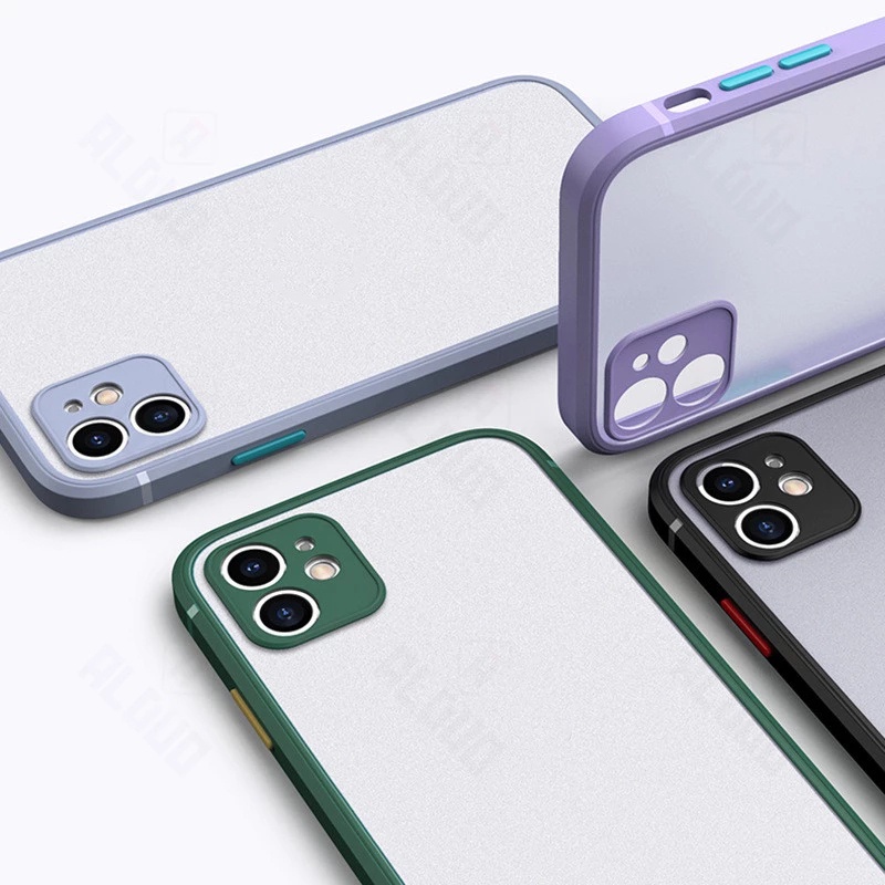 Ốp Điện Thoại Nhám Chống Sốc Bảo Vệ Camera Cho iPhone 12 11 Pro Max Mini x xs xr SE 2020