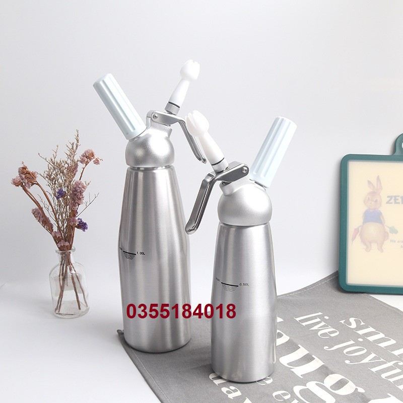 Bình xịt kem tươi Inox Cream Whipper 500ml 1000ml