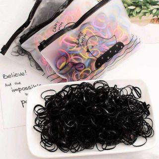 Set 1000 dây chun buộc tóc túi zip