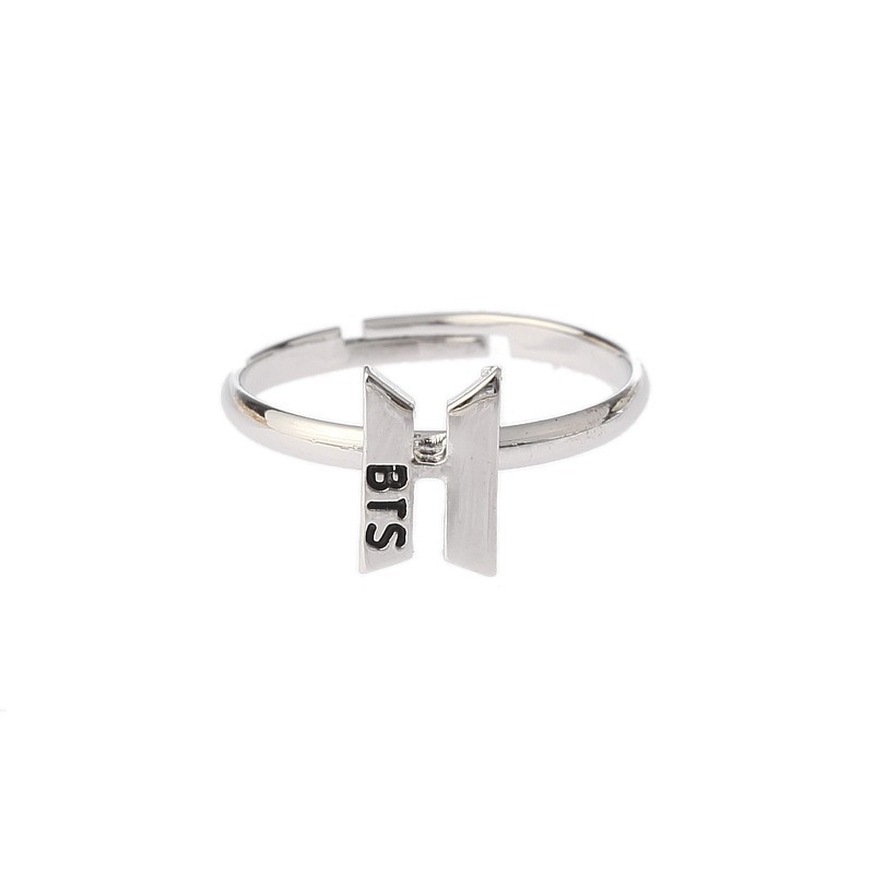 Nhẫn đeo tay thiết kế logo nhóm nhạc BTS TWICE GOT7 WANNA ONE phong cách thời trang