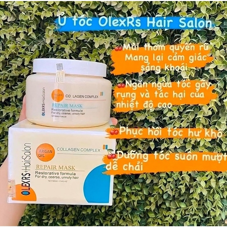 Kem Hấp Ủ Tóc Olexrs Collagen Anh 500ml - Phục Hồi Tóc, Chống Gãy Rụng, Tóc Nhuộm LU.Y Sotre