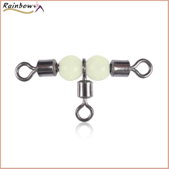 Set 10 Phụ Kiện Câu Cá Ba Khớp Xoay Linh Hoạt Hình Chữ T Màu Dạ Quang