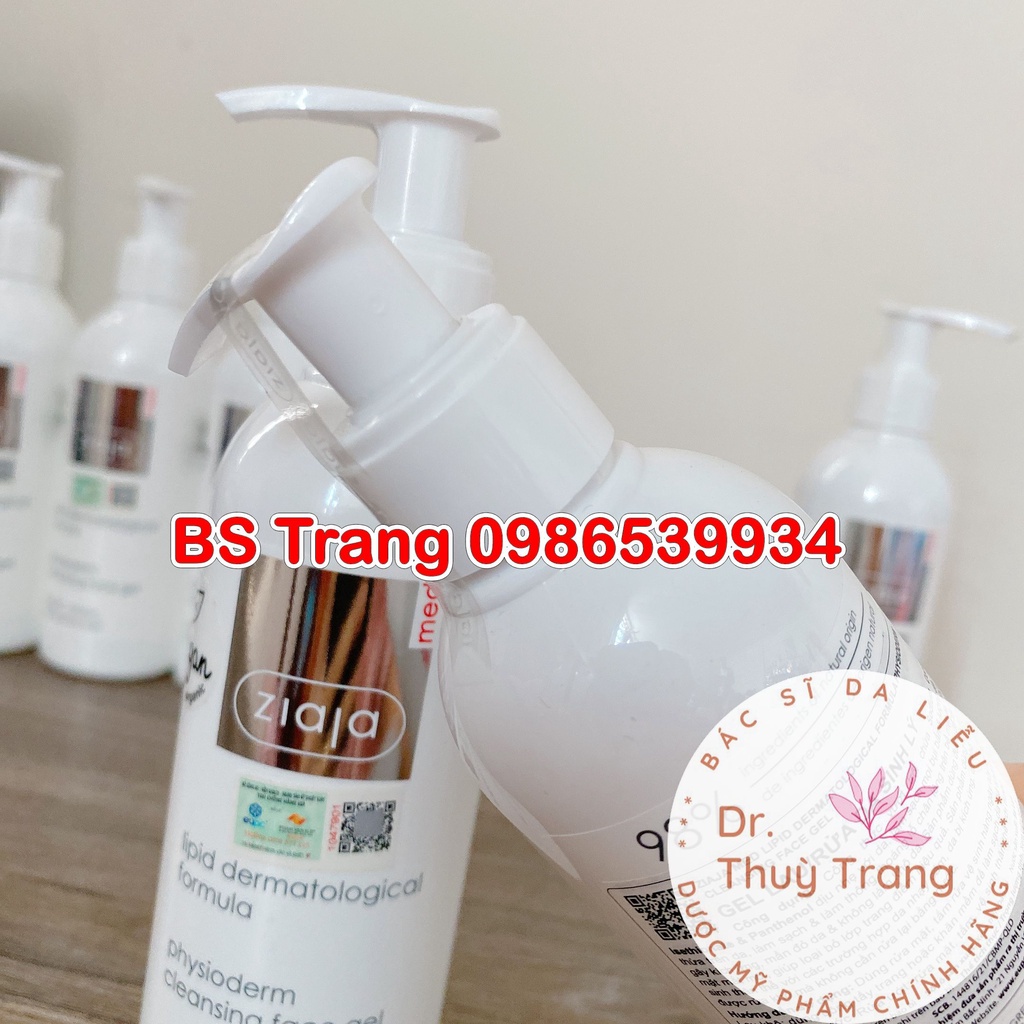 Sữa rửa mặt Ziaja Med Trắng 200ml cho da khô, da dị ứng da nhạy cảm, da mụn - gel lau rửa sinh lý