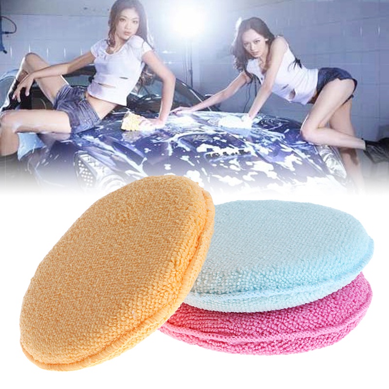 1 Miếng Mút Đánh Bóng Xe Hơi Bằng Sợi Microfiber Tiện Dụng