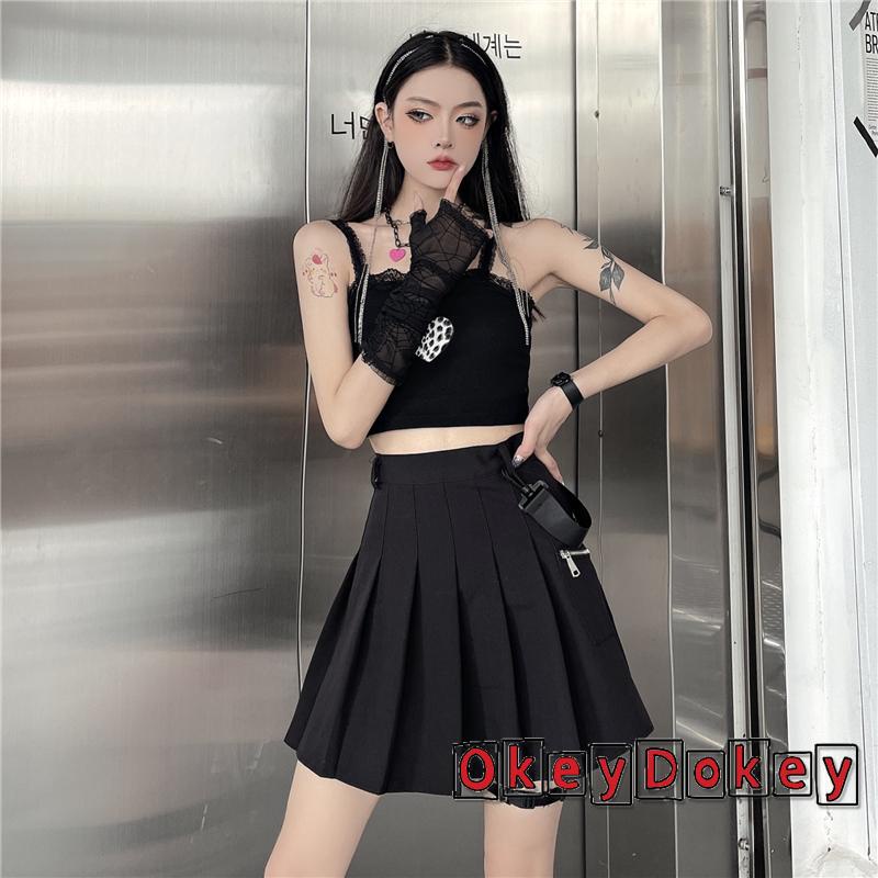 Áo dệt kim không tay viền ren hở eo in họa tiết da báo cho bạn gái