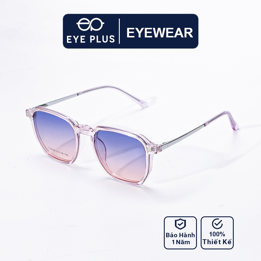 Gọng kính râm cận nam nữ thời trang EYE PLUS luc giác hot trend 2in1KL-2184