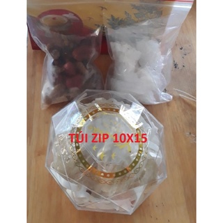 [100 GRAM] TÚI ZIP TRONG VIỀN ĐỎ