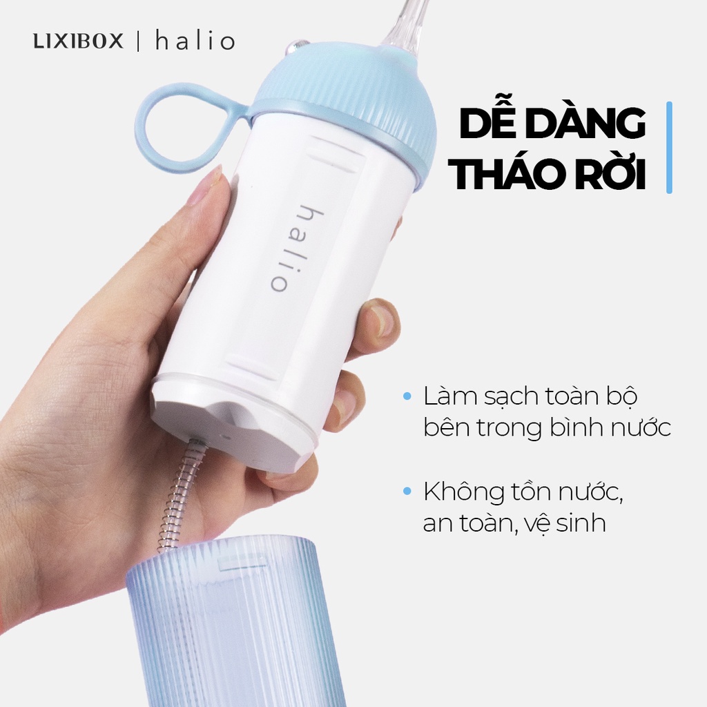 Combo Máy Tăm Nước Halio UltraClean Blue Và Máy Rửa Mặt Halio Facial Blue
