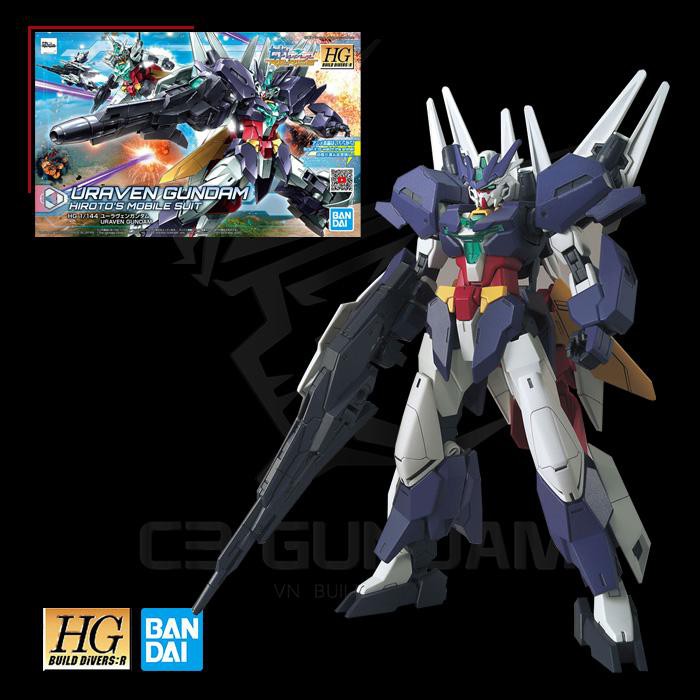 [CÓ SẴN] MÔ HÌNH GUNDAM BANDAI HG 023 1/144 URAVEN GUNDAM HGBD:R BUILD DIVER RISE