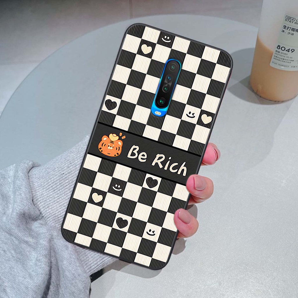 Ốp Xiaomi Redmi K30 / Redmi K30 5G gấu Bear rick caro vuông thời trang siêu đẹp